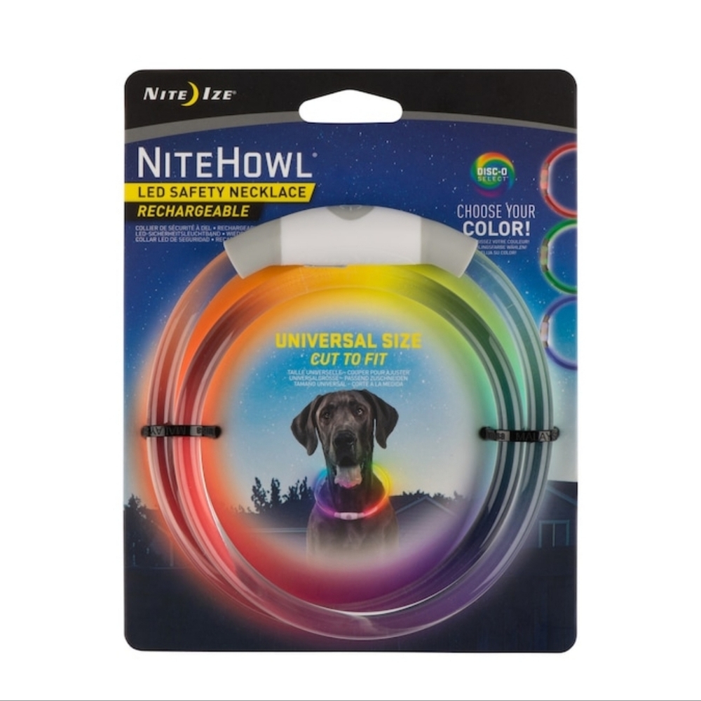 NiteHowl Disc-o Select Dog Collar, Medium